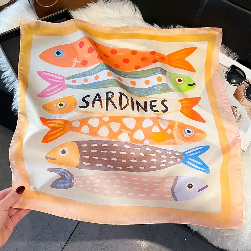 Moda Balık Desenli Kare Ipek B - Scarf Silk Square incelemesi ve fiyatı