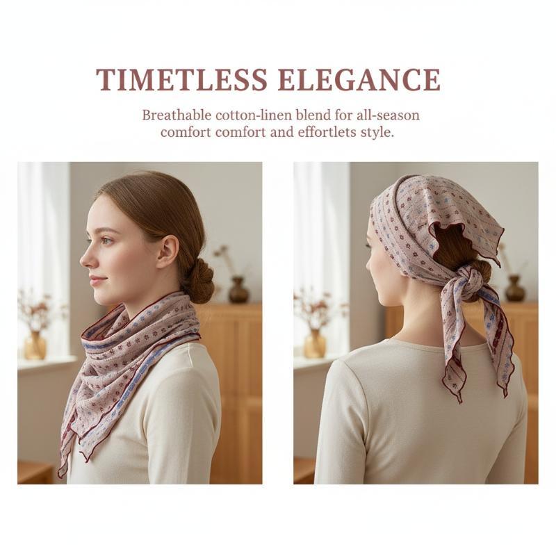 Pamuklu Keten Üçgen Eşarp Kaju - Bandana Cotton incelemesi ve fiyatı