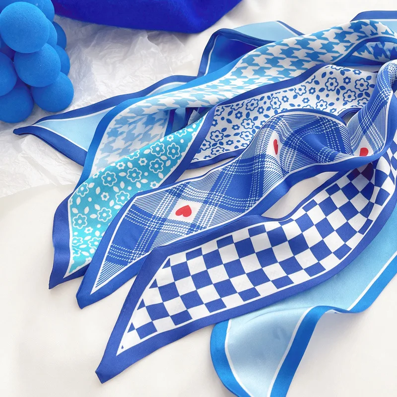 Klein mavi ipek eşarp Kadınlar - Ascot Neck Scarf incelemesi ve fiyatı